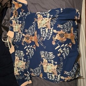 Play Clothes Mens polo XL blue and pink